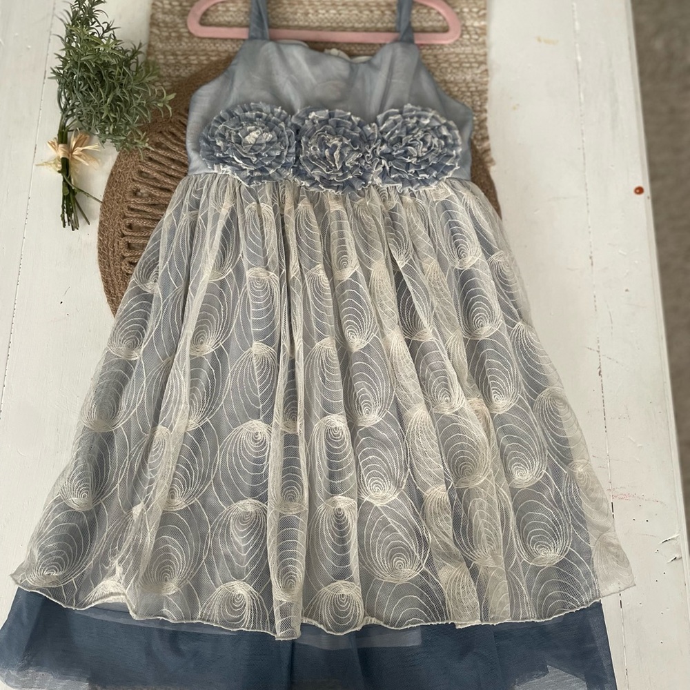 Isobella & Chloe Blue and White Formal Dress Sz 8